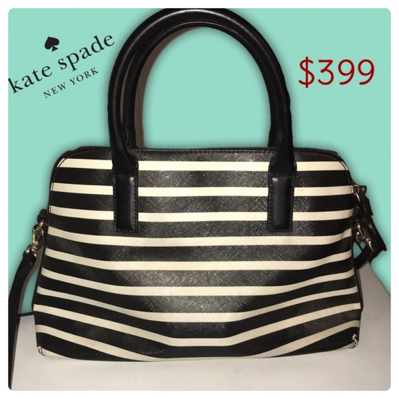 Kate spade Rachelle Black & White Striped Purse - Picture 2 of 7
